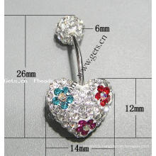 Gets.com crystallized belly ring with hook